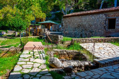 Yunan köyü Dimitsana 'daki Açık Hava Hidrokinezisi (su enerjisi) Müzesi.