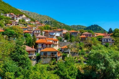 Yunanistan 'daki Stemnitsa köyünün havadan görünüşü.