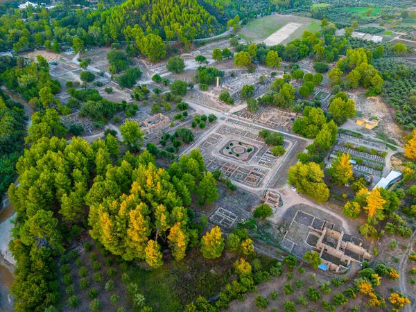 Yunanistan Daki Olympia Arkeolojik Sahasının Günbatımı Manzarası — Stok fotoğraf