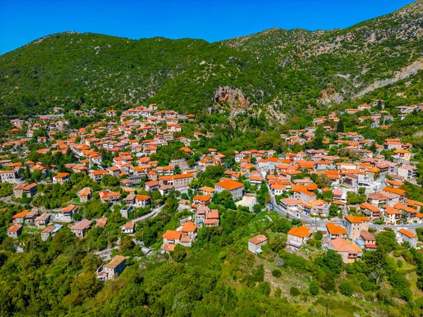 Pemandangan Udara Desa Stemnitsa Yunani — Stok Foto