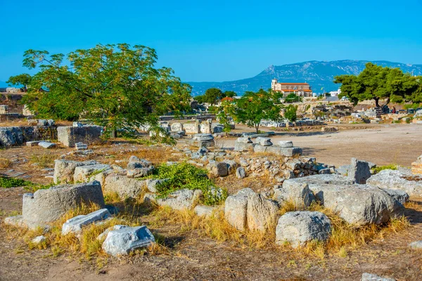 stock image View of Ancient Corinth archaeological site in Greece.
