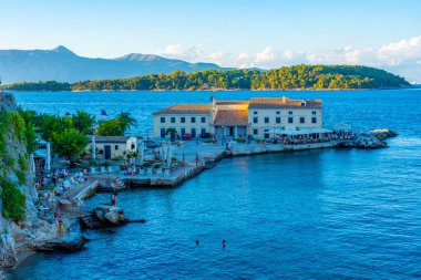 Yunan adası Korfu 'daki Faliraki manzarası.