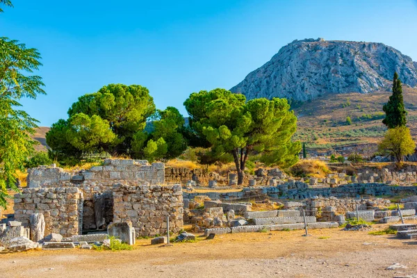 View Ancient Corinth Archaeological Site Greece — Stock Photo, Image