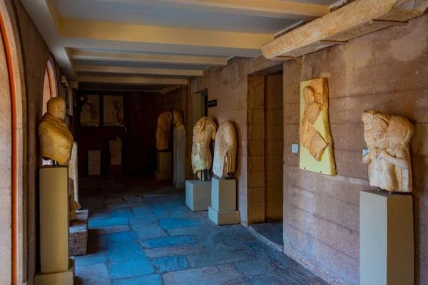 Sculptures Sur Site Archéologique Ancienne Corinthe Grèce — Photo