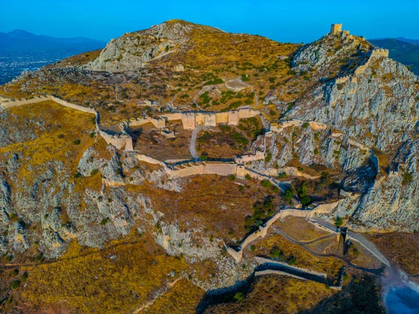 Vue Château Acrocorinth Grèce — Photo