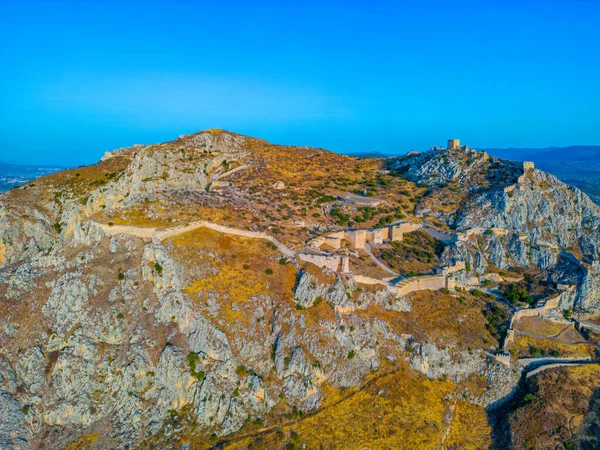 Vista Del Castillo Acrocorinth Grecia —  Fotos de Stock