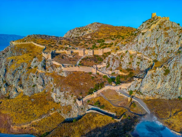 stock image View of Acrocorinth castle in Greece.