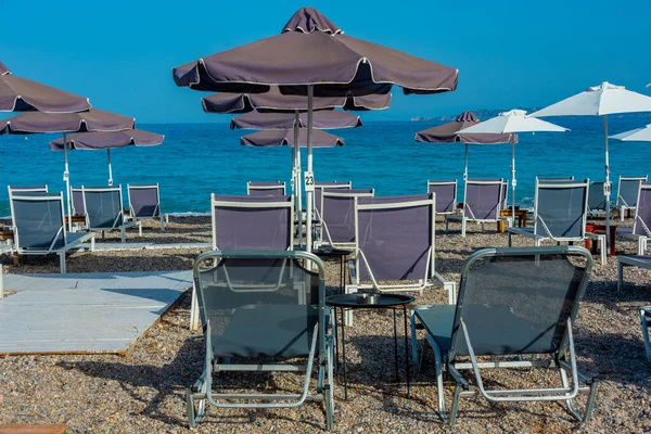 希腊科林斯海滩景观 — 图库照片