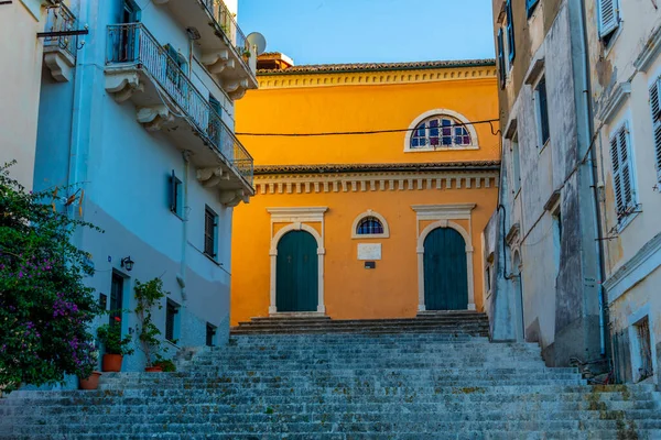 Edifícios Históricos Centro Kerkyra Corfu Grécia — Fotografia de Stock