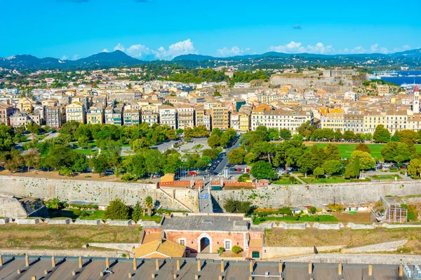 Panorama Utsikt Över Den Grekiska Staden Kerkyra — Stockfoto