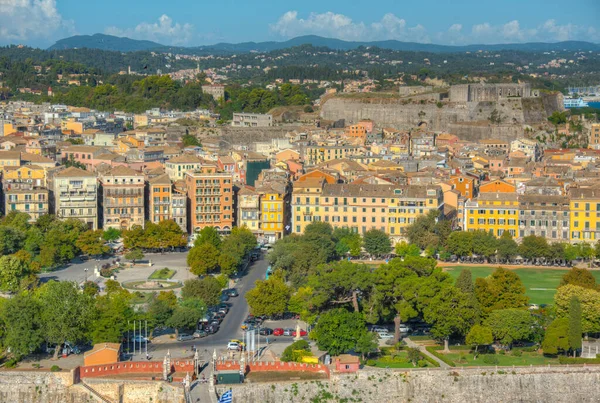 Vista Panoramica Della Città Greca Kerkyra — Foto Stock