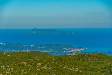 Yunan adası Korfu manzarası.