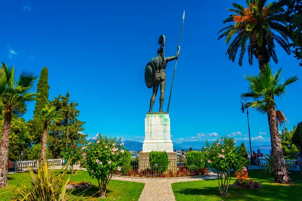 stock image Statue of Achilles at Achilleion Palace at Corfu, Greece.