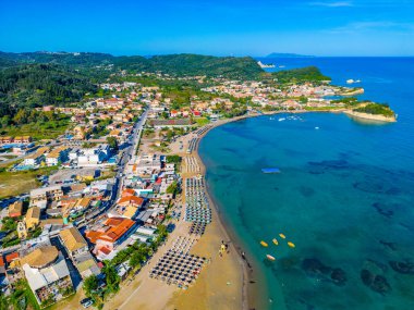 Panorama view of Sidari beach at Corfu, Greece. clipart