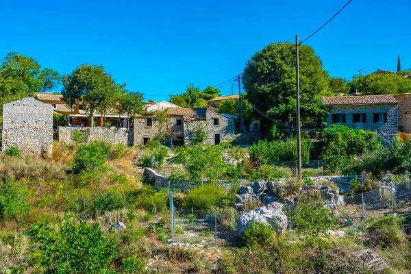 Staré Domy Řecké Vesnici Staré Perithie Ostrově Korfu — Stock fotografie