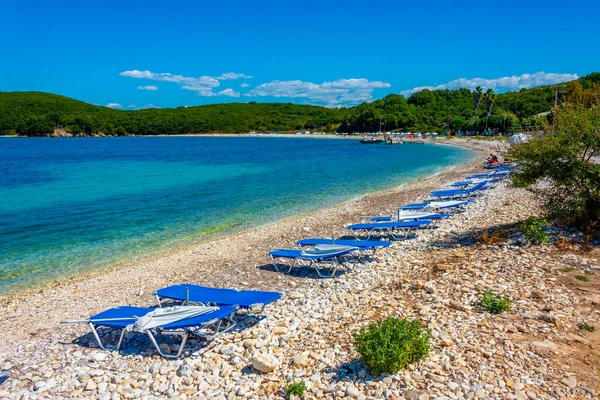 Пляж Каламінас Острові Корфу Греція — стокове фото