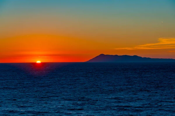 Sunset View Ionian See Greece — Stock fotografie