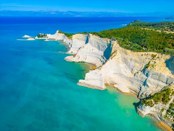 Panorama Van Cape Drastis Een Eiland Korfoe Griekenland — Stockfoto