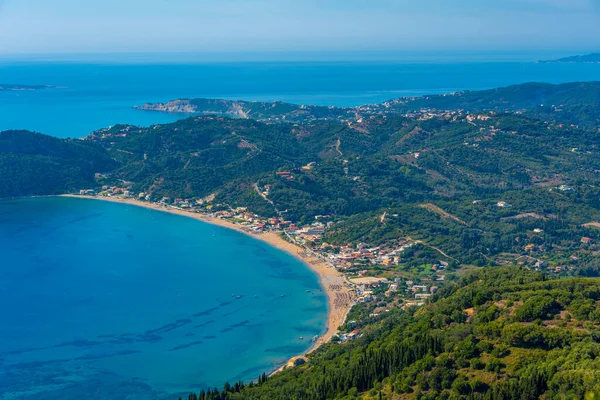Blick Auf Den Strand Von Agios Georgios Auf Der Griechischen — Stockfoto