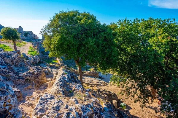 Zamek Angelokastro Greckiej Wyspie Korfu — Zdjęcie stockowe