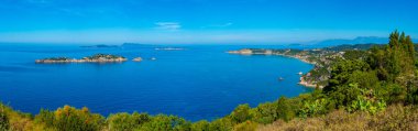 Yunanistan 'ın Korfu kentinde Kefali Burnu manzarası.