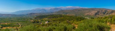 Yunan adası Girit 'in Hilly kırsalı.