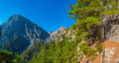 Yunan adası Girit 'te Samarya geçidi.