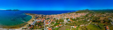Yunanistan 'daki Methoni Kalesi Panoraması.