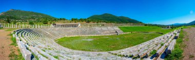 Yunanistan 'daki Antik Messini Arkeolojik Alanı antik stadyumu.