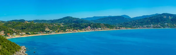 Вид Пляж Агиос Георгиос Греческом Острове Корфу — стоковое фото
