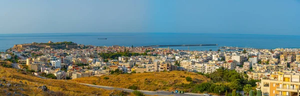 Panoráma Kilátás Görög Város Rethimno Kréta Sziget — Stock Fotó