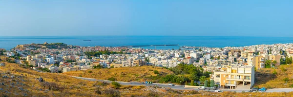 Vue Panoramique Ville Grecque Rethimno Sur Île Crète — Photo