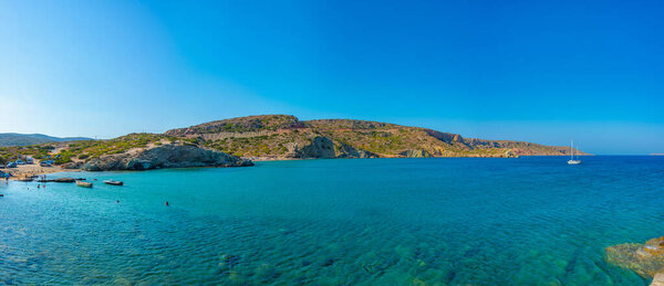 Rocky landscape of Greek island Crete.