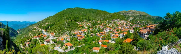 Vue Aérienne Village Dimitsana Grèce — Photo