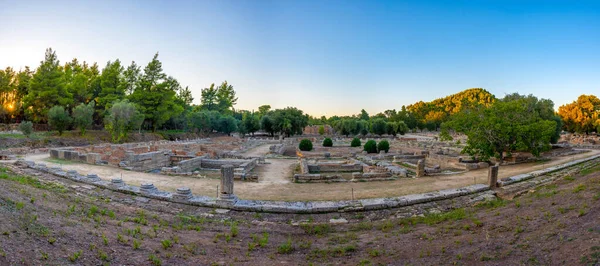 Sunset View Archaeological Site Olympia Greece — Stock Photo, Image