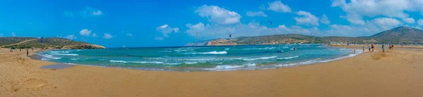 Панорама Пляжу Прасонісі Грецькому Острові Роудс — стокове фото