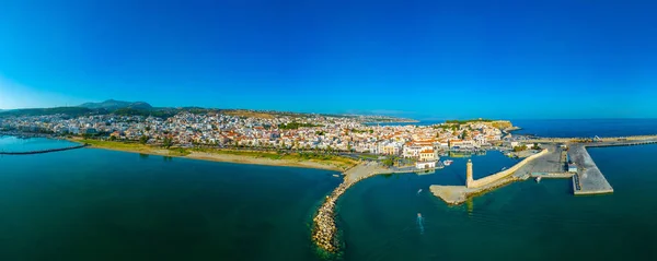 Aerial View Venetian Harbour Greek Town Rethimno Crete — Stock Photo, Image