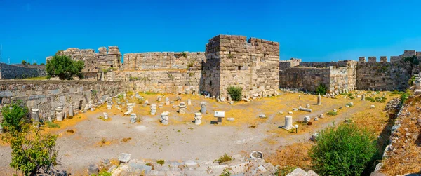 Binnenplaats Van Het Kasteel Van Neratzia Het Eiland Kos Griekenland — Stockfoto