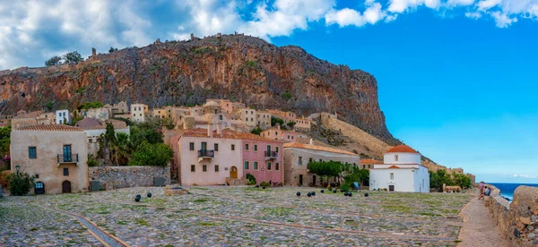 stock image Chrysafitissa square in Greek town Monemvasia.