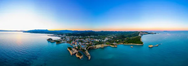 stock image Sunrise panorama of the Canal d'amour at Greek town Sidari.