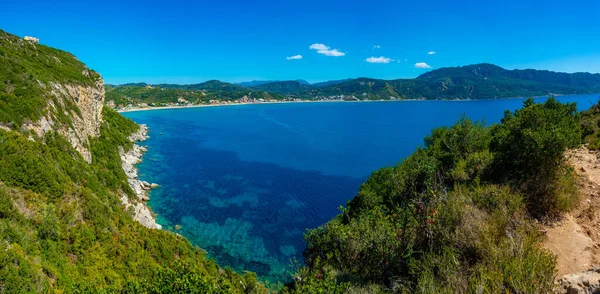 Panorama Utsikt Över Agios Georgios Stranden Grekiska Korfu — Stockfoto