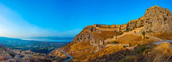 Vista Castelo Acrocorinth Grécia — Fotografia de Stock