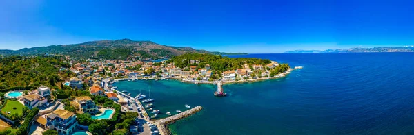 Panorama Portu Kassiopi Korfu Grecja — Zdjęcie stockowe