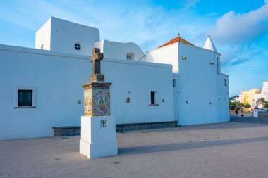 Chiesa del Soccorso, Ischia Adası, İtalya Forio kasabasında. .