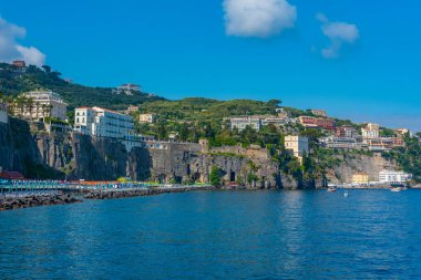Seaside view of Italian town Sorrento, Italy. clipart