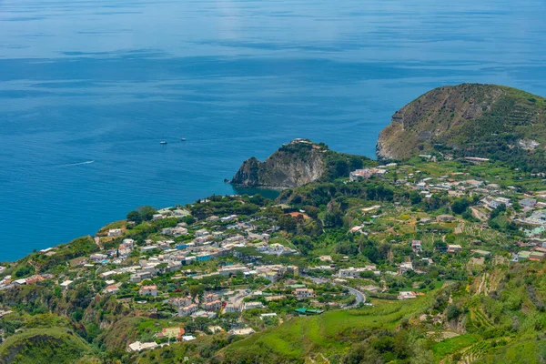 Widok Lotu Ptaka Południowe Wybrzeże Wyspy Ischia Włoszech — Zdjęcie stockowe