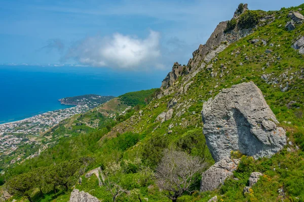 stock image Monte Epomeo mountain at Italian island Ischia.