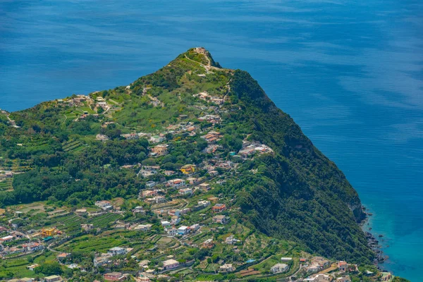 Vue Aérienne Côte Sud Île Ischia Italie — Photo