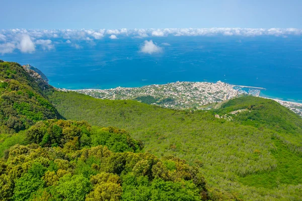 Vista Panoramica Della Città Italiana Forio Sull Isola Ischia — Foto Stock