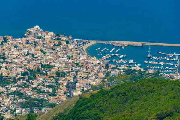 Панорама Італійське Місто Форіо Острові Ічія — стокове фото